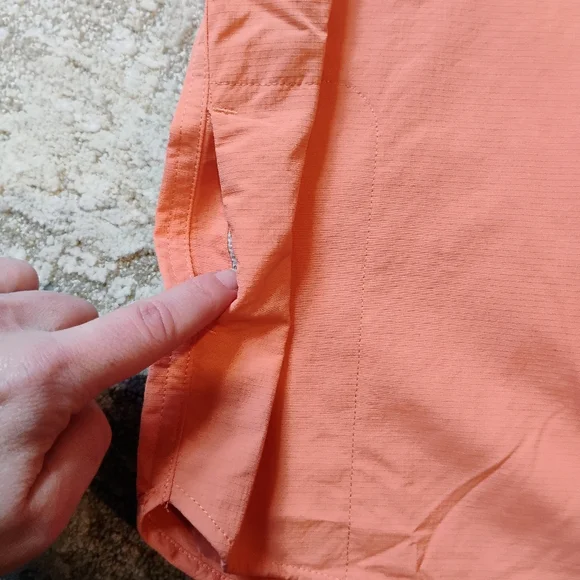 NWT XL Eddie Bauer Mountain Ripstop Orange Hiking Outdoor Button Up SS Shirt NEW - Picture 8 of 12